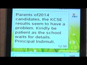 Chilly message to parents in 2014.