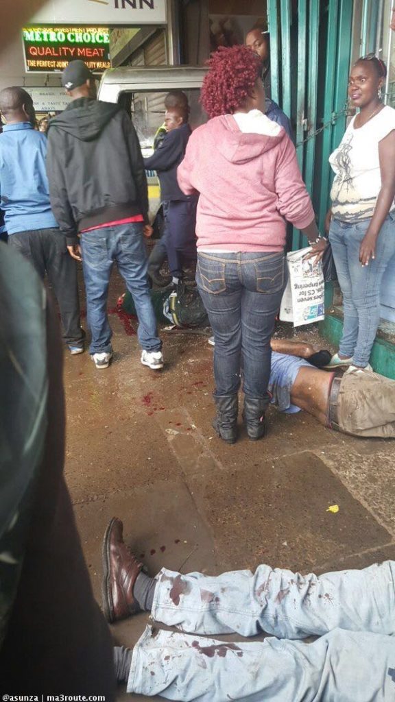 Some unlucky shoppers and staff were hit and killed on the spot.