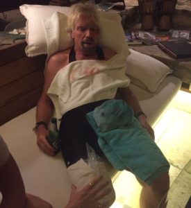 X-rays reveal he had suffered a cracked cheek and some torn ligaments. Photo / The Sun